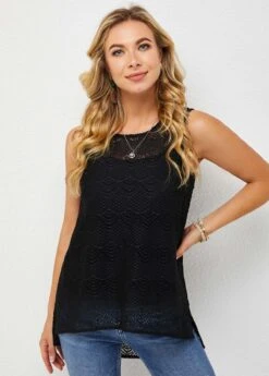 Round Neck Tank Top And Black Camisole -UrbanLayer Store 269670 P 16206953206382