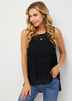 Round Neck Tank Top And Black Camisole -UrbanLayer Store 269670 P 16206953209153