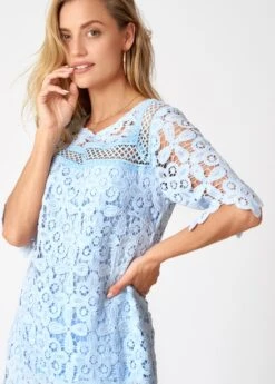 Lace Stitching Round Neck Asymmetric Hem Blouse -UrbanLayer Store 274983 P 16246181376532