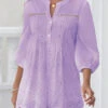 Hollow Embroidery Light Purple Crinkle Chest Blouse 2 Hollow Embroidery Light Purple Crinkle Chest Blouse -UrbanLayer Store 299181 P 16660912712260
