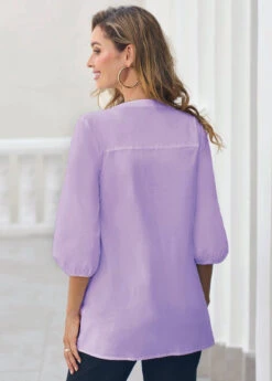 Hollow Embroidery Light Purple Crinkle Chest Blouse 9 Hollow Embroidery Light Purple Crinkle Chest Blouse -UrbanLayer Store 299181 P 16660912718411