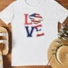 American Flag Print Round Neck White T Shirt 2 American Flag Print Round Neck White T Shirt -UrbanLayer Store 301324 P 16488761815020