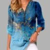 Quarter Zip Scape Print Blue Blouse 2 Quarter Zip Scape Print Blue Blouse -UrbanLayer Store 311183 P 1660814621844