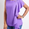 Purple Ruffle Sleeveless Round Neck Blouse 2 Purple Ruffle Sleeveless Round Neck Blouse -UrbanLayer Store 322992 P 16781922924210