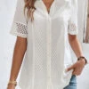 White Lace Button Up Shirt Collar Blouse 1 White Lace Button Up Shirt Collar Blouse -UrbanLayer Store 323801 P 16780881970340