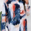 Multi Color Button Ink Painting Print Blouse -UrbanLayer Store 326094 P 16786712474510