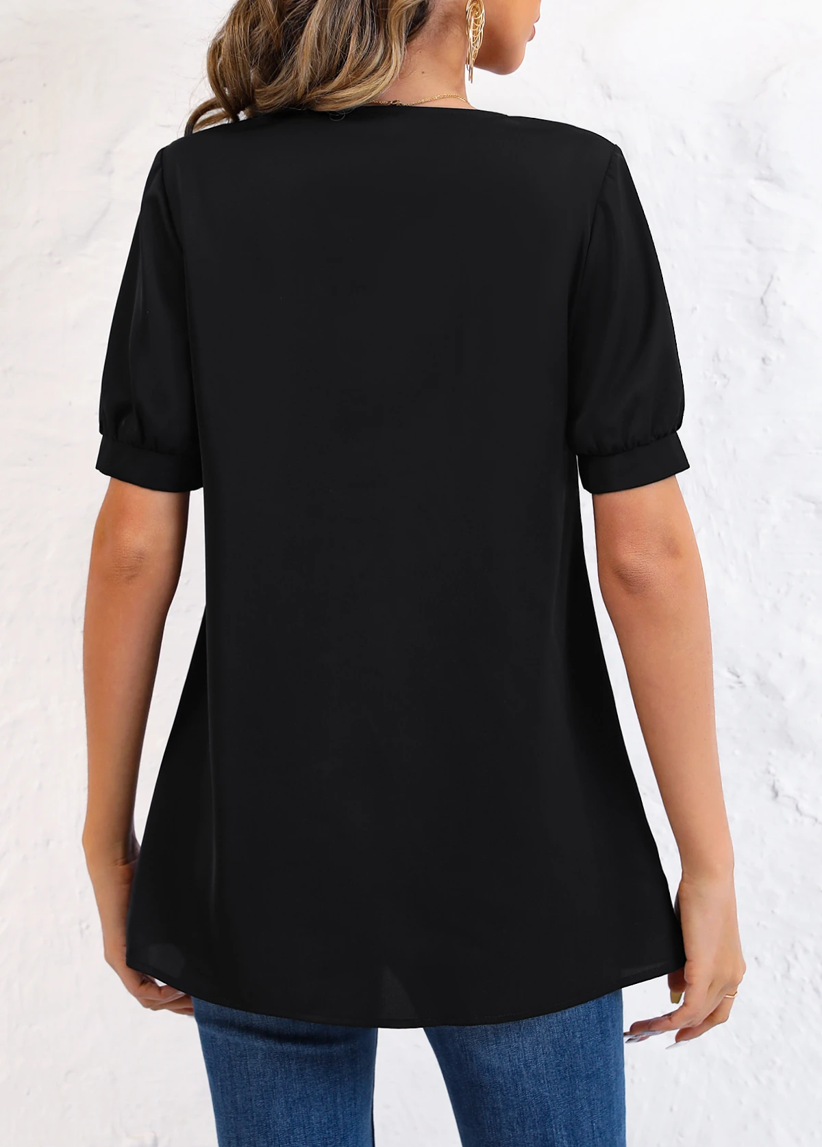 Black Embroidery Tribal Print Long Sleeve Blouse 4 Black Embroidery Tribal Print Long Sleeve Blouse - Image 2