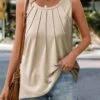 Light Camel Lightweigh Round Neck Tank Top -UrbanLayer Store 328947 P 1678417653733
