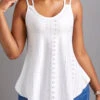 White Breathable Strappy Scoop Neck Camisole Top 1 White Breathable Strappy Scoop Neck Camisole Top -UrbanLayer Store 331460 P 16824235885140