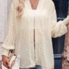 Soft Beige Smocked Long Sleeve Blouse -UrbanLayer Store 338346 P 1689311217633