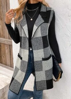 Black Friday Pocket Plaid Sleeveless Lapel Waistcoat 9 Black Friday Pocket Plaid Sleeveless Lapel Waistcoat -UrbanLayer Store 339908 P 16921743465132